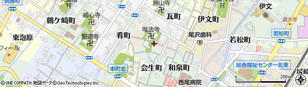 愛知県西尾市順海町33周辺の地図