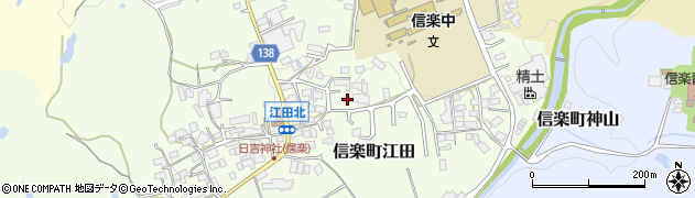 滋賀県甲賀市信楽町江田674周辺の地図