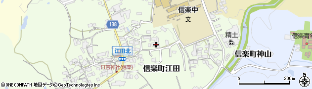 滋賀県甲賀市信楽町江田673周辺の地図