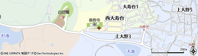 西大寿台公園周辺の地図