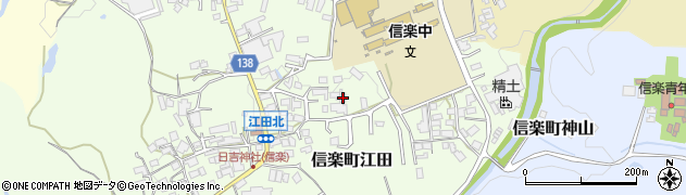 滋賀県甲賀市信楽町江田664周辺の地図