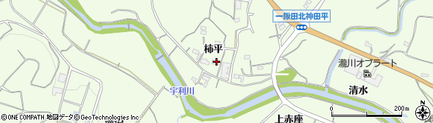 愛知県新城市一鍬田柿平周辺の地図