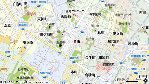 〒445-0835 愛知県西尾市肴町の地図