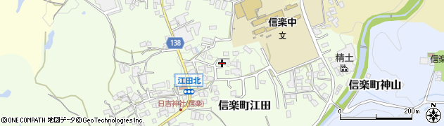 滋賀県甲賀市信楽町江田662周辺の地図