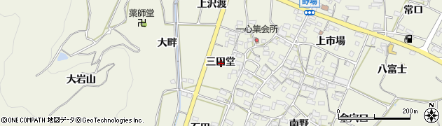 愛知県額田郡幸田町野場三田堂周辺の地図