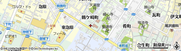 愛知県西尾市鶴ケ崎町周辺の地図