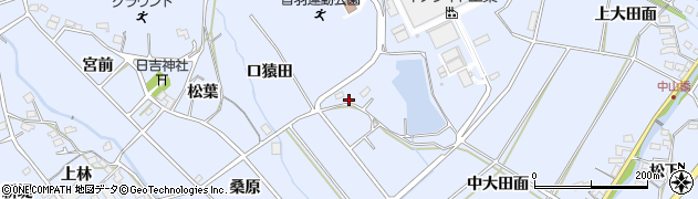 愛知県豊川市萩町（口猿田）周辺の地図