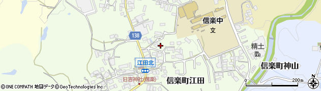 滋賀県甲賀市信楽町江田630周辺の地図