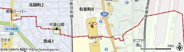 イオン半田店　タウンエレガンス周辺の地図