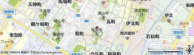 愛知県西尾市天王町周辺の地図