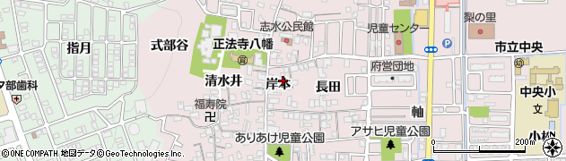 京都府八幡市八幡（岸本）周辺の地図