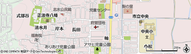 京都府八幡市八幡軸22周辺の地図