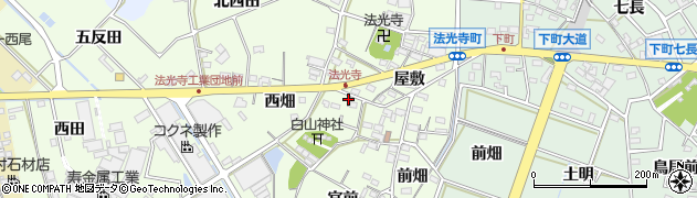 愛知県西尾市法光寺町西畑31周辺の地図