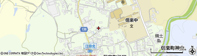 滋賀県甲賀市信楽町江田624周辺の地図