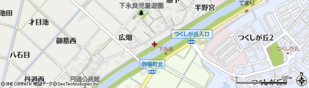 愛知県西尾市下永良町（永良寺）周辺の地図