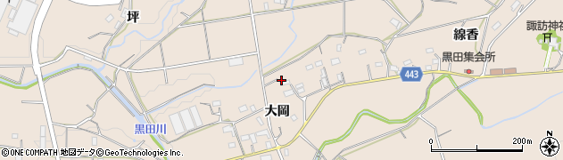 愛知県新城市黒田（大岡）周辺の地図
