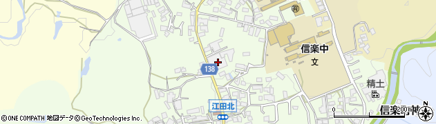 滋賀県甲賀市信楽町江田613周辺の地図