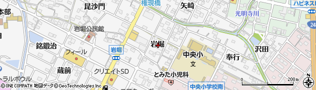 愛知県額田郡幸田町菱池岩堀周辺の地図