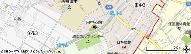 田中公園周辺の地図