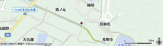 愛知県幸田町（額田郡）大草（若宮）周辺の地図