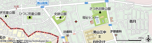 京都府八幡市男山長沢2周辺の地図