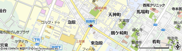 鶴舞町周辺の地図