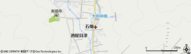 愛知県豊川市千両町（石畑）周辺の地図