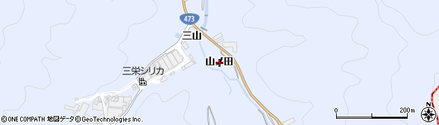 愛知県岡崎市鉢地町山ノ田周辺の地図