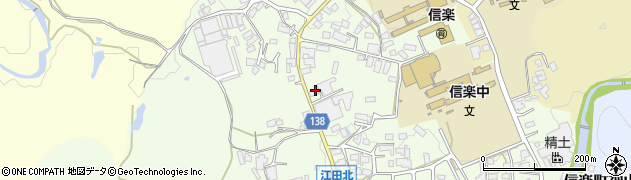 滋賀県甲賀市信楽町江田611周辺の地図