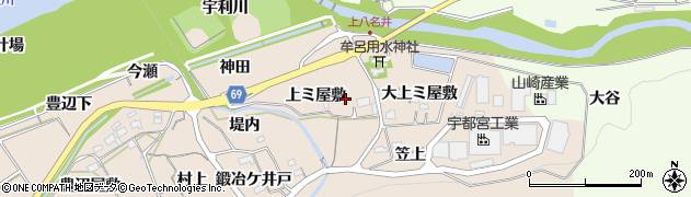 愛知県新城市八名井上ミ屋敷周辺の地図
