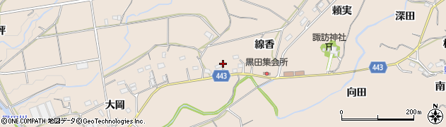 愛知県新城市黒田線香周辺の地図