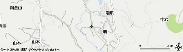京都府宇治市白川上明周辺の地図