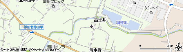 愛知県新城市一鍬田（高土井）周辺の地図