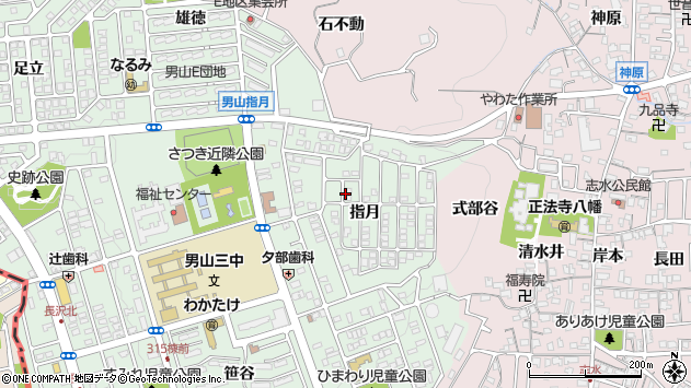 〒614-8361 京都府八幡市男山指月の地図