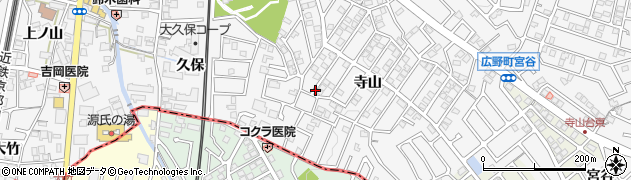 京都府宇治市広野町寺山周辺の地図