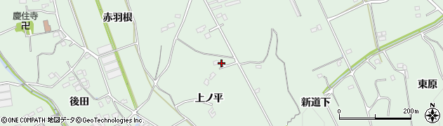 愛知県豊川市上長山町（上ノ平）周辺の地図