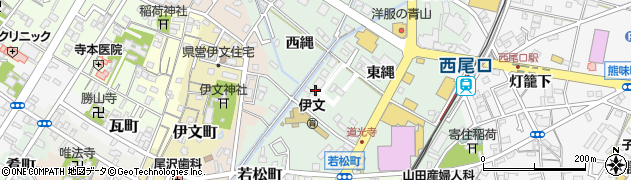 愛知県西尾市道光寺町周辺の地図