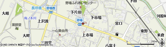 愛知県額田郡幸田町野場周辺の地図