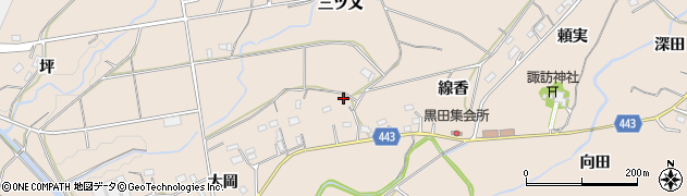 愛知県新城市黒田周辺の地図