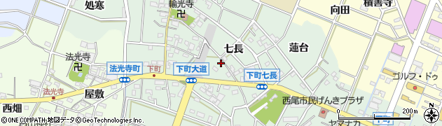 愛知県西尾市下町大道1周辺の地図