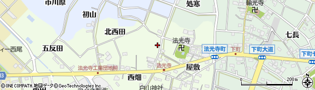 愛知県西尾市法光寺町西畑160周辺の地図