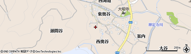 京都府宇治田原町（綴喜郡）禅定寺（西奥谷）周辺の地図