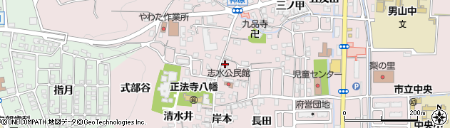 京都府八幡市八幡岸本25周辺の地図