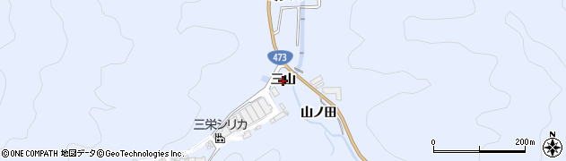 愛知県岡崎市鉢地町（三山）周辺の地図