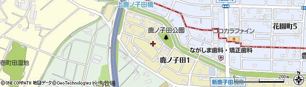 愛知県武豊町（知多郡）鹿ノ子田周辺の地図