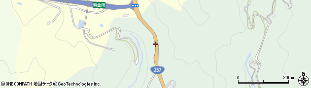 国道２５７号線周辺の地図