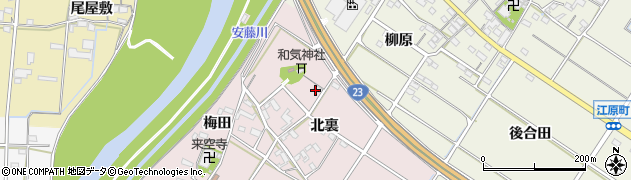 愛知県西尾市和気町周辺の地図
