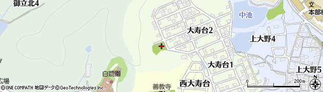 大寿台公園周辺の地図