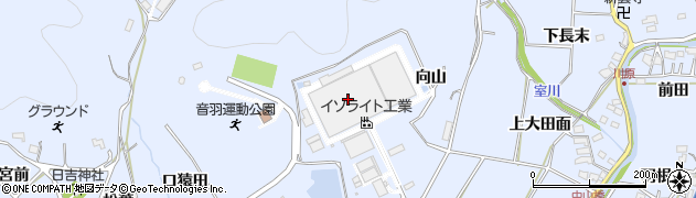 愛知県豊川市萩町（向山）周辺の地図