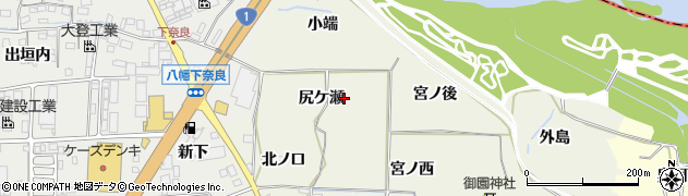 京都府八幡市上奈良（尻ケ瀬）周辺の地図